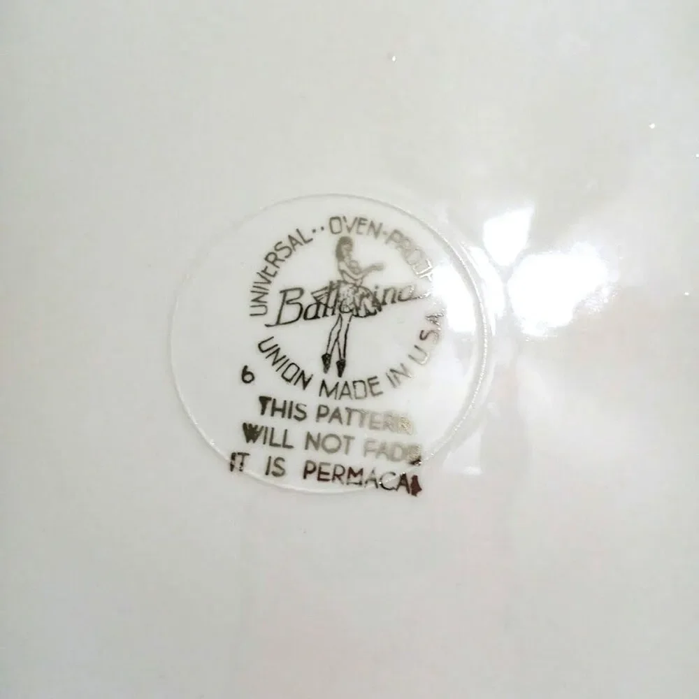 Ballerina Wheat Pattern Cake Plate Universal Oven Proof USA Union Made